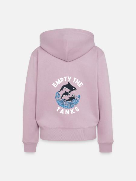 Orca Wal Geschenke - Frauen Premium Bio Zip Hoodie - Altrosa