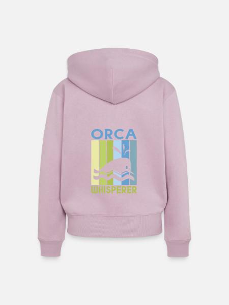 Orca Wal Geschenke - Frauen Premium Bio Zip Hoodie - Altrosa