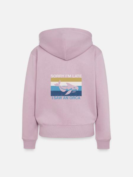 Orca Wal Geschenke - Frauen Premium Bio Zip Hoodie - Altrosa