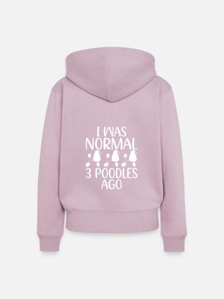 Poodle Gifts - Frauen Premium Bio Zip Hoodie - Altrosa