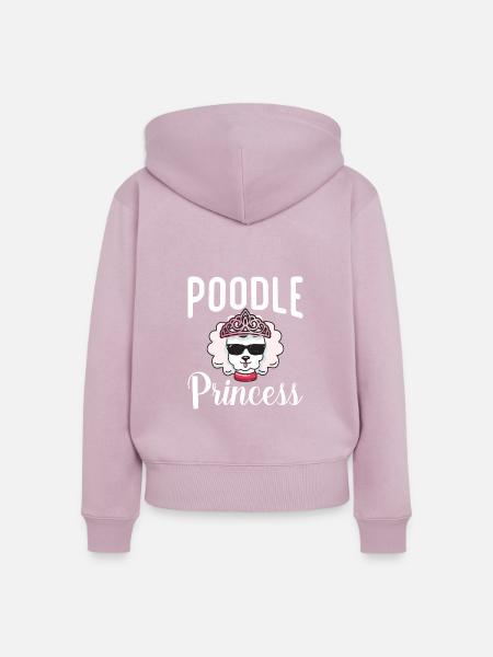 Poodle Gifts - Frauen Premium Bio Zip Hoodie - Altrosa