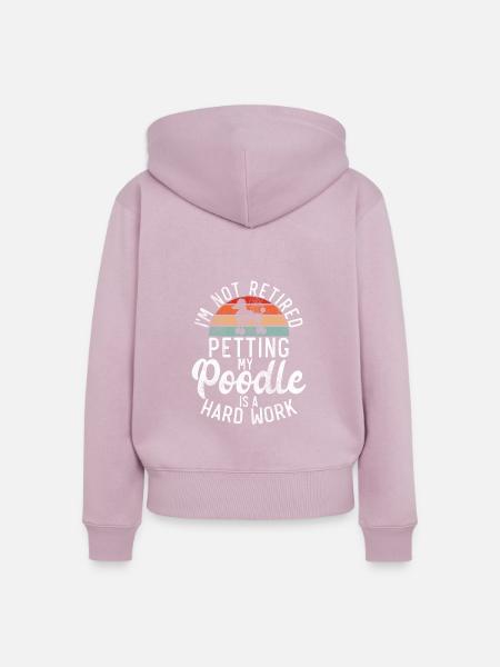 Poodle Gifts - Frauen Premium Bio Zip Hoodie - Altrosa