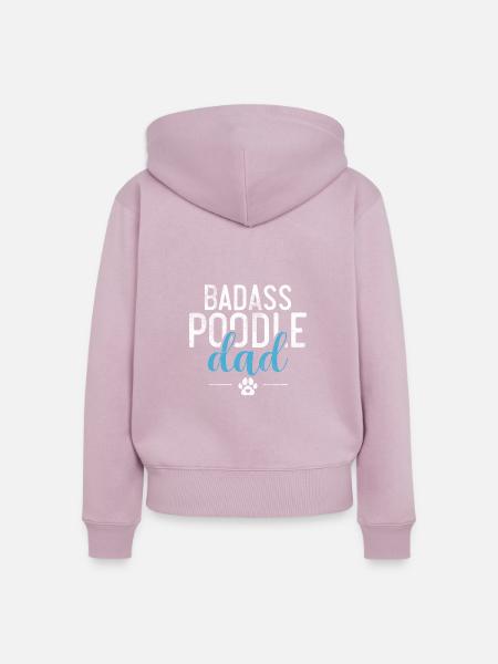 Poodle Gifts - Frauen Premium Bio Zip Hoodie - Altrosa