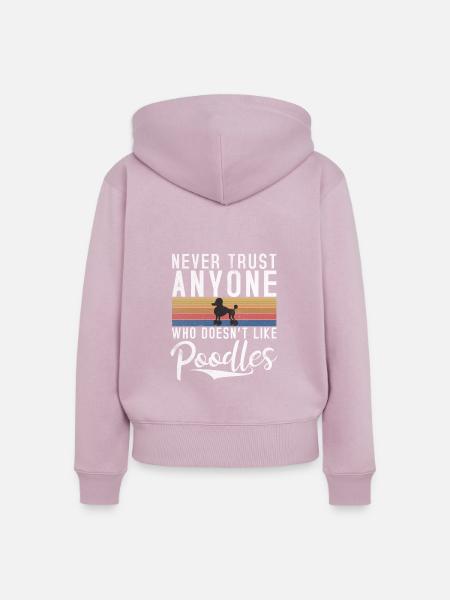 Poodle Gifts - Frauen Premium Bio Zip Hoodie - Altrosa