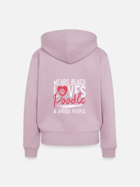 Poodle Gifts - Frauen Premium Bio Zip Hoodie - Altrosa
