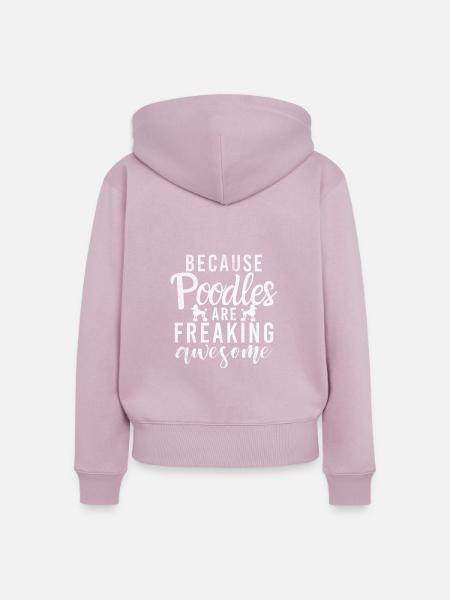 Poodle Gifts - Frauen Premium Bio Zip Hoodie - Altrosa