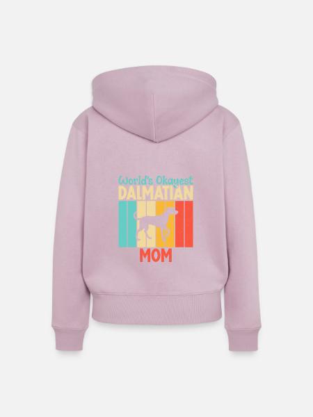 Gifts for Dalmatian Lovers - Frauen Premium Bio Zip Hoodie - Altrosa