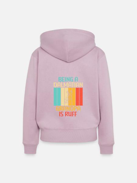 Gifts for Dalmatian Lovers - Frauen Premium Bio Zip Hoodie - Altrosa