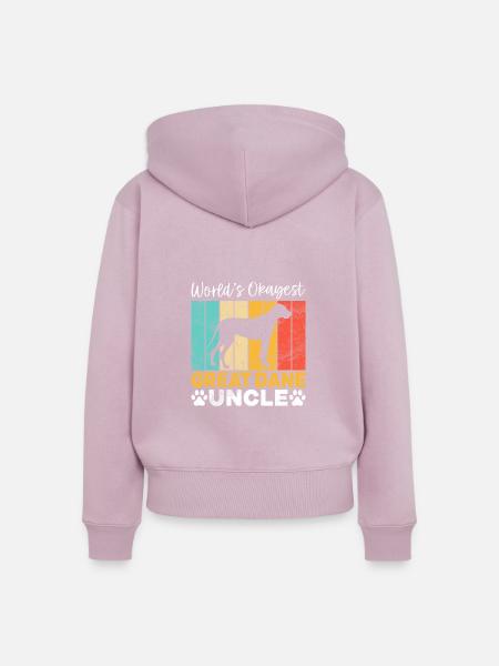 Great Dane Gifts - Frauen Premium Bio Zip Hoodie - Altrosa