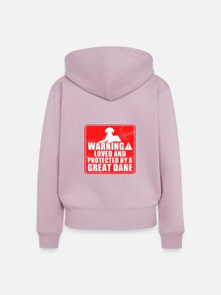 Great Dane Gifts - Frauen Premium Bio Zip Hoodie - Altrosa