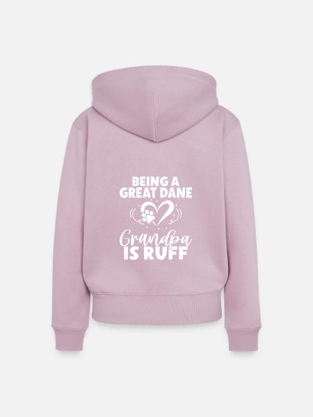 Great Dane Gifts - Frauen Premium Bio Zip Hoodie - Altrosa