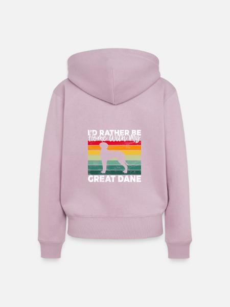 Great Dane Gifts - Frauen Premium Bio Zip Hoodie - Altrosa