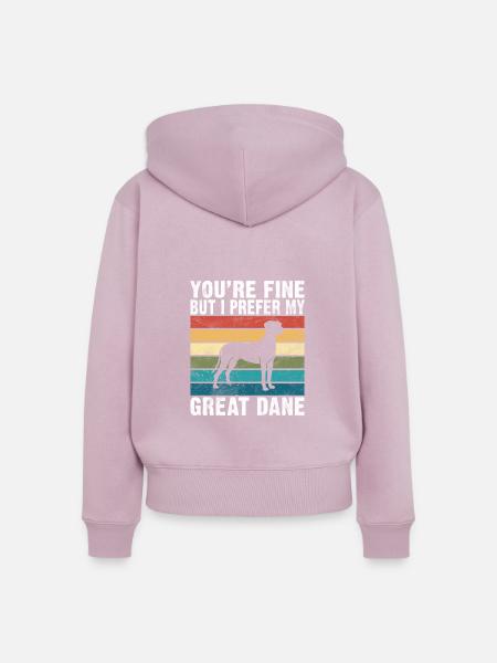 Great Dane Gifts - Frauen Premium Bio Zip Hoodie - Altrosa