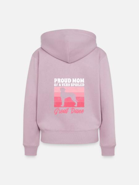Great Dane Gifts - Frauen Premium Bio Zip Hoodie - Altrosa