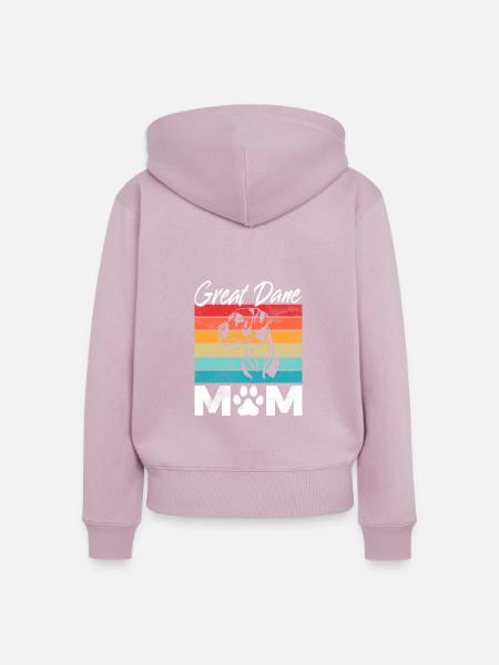 Great Dane Gifts - Frauen Premium Bio Zip Hoodie - Altrosa