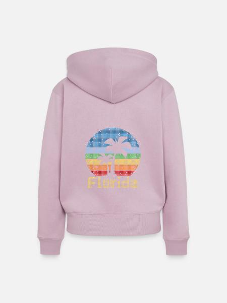 8bit Retro Florida Urlaub - Frauen Premium Bio Zip Hoodie - Altrosa