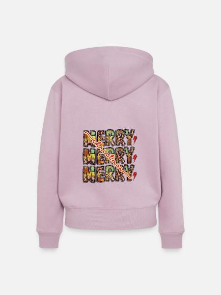 Merry Merry Christmas - Frauen Premium Bio Zip Hoodie - Altrosa