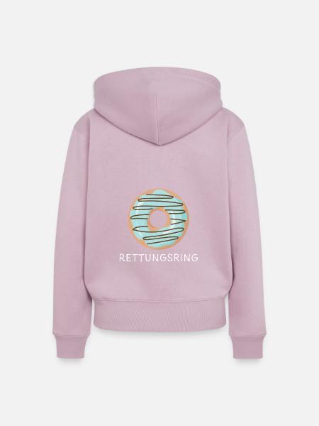Donut Rettungsring ws - Frauen Premium Bio Zip Hoodie - Altrosa