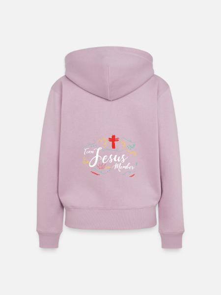 Team Jesus - Frauen Premium Bio Zip Hoodie - Altrosa