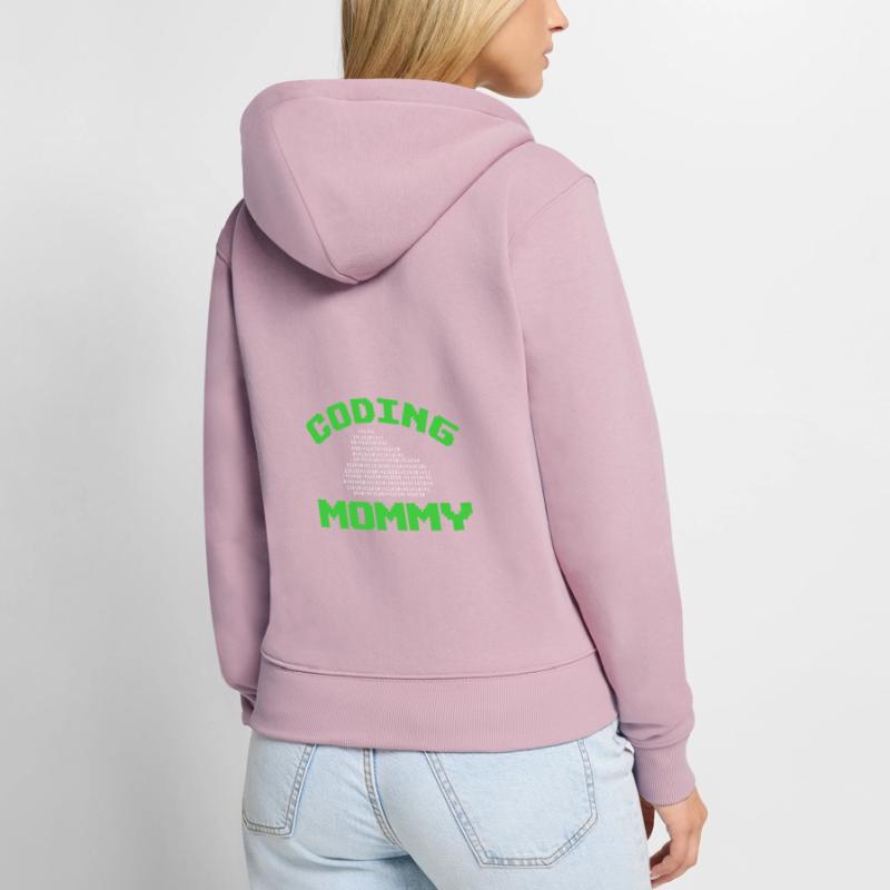 Programmierer Mama Coding Mommy Design Frauen Premium Bio Zip Hoodie