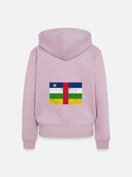 Zentralafrikanische Republik - Frauen Premium Bio Zip Hoodie - Altrosa
