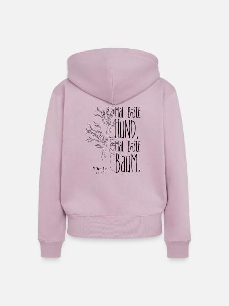 Mal Hund mal Baum - Frauen Premium Bio Zip Hoodie - Altrosa