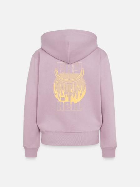 Handlettering „Fry in hell!“ - Frauen Premium Bio Zip Hoodie - Altrosa