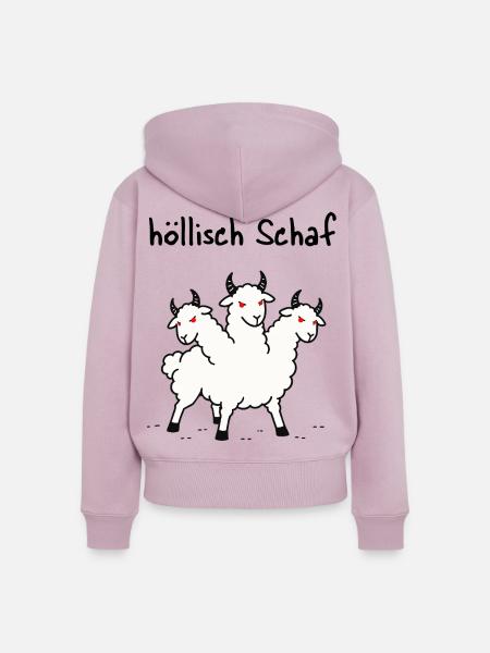 höllisch Scharf - Frauen Premium Bio Zip Hoodie - Altrosa