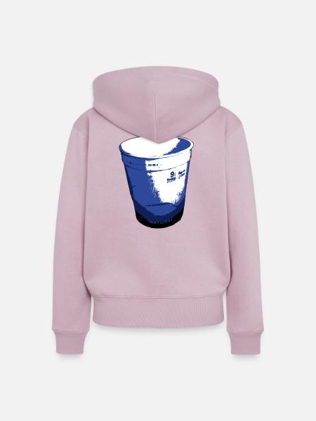 Der Joghurt - Frauen Premium Bio Zip Hoodie - Altrosa