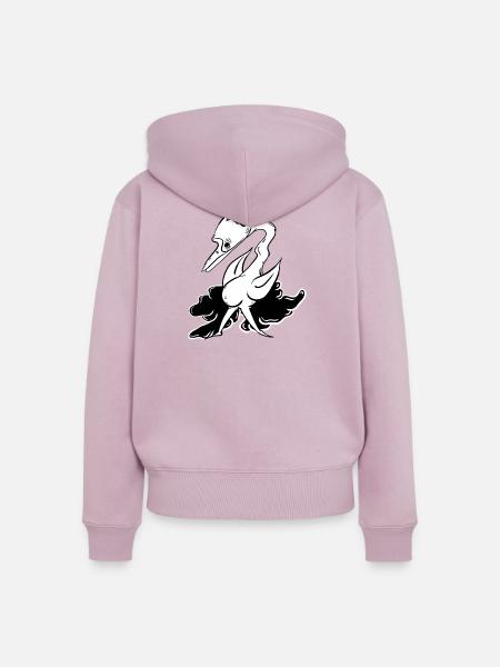 Fantasy-Liegtier mit Flugattribute - Frauen Premium Bio Zip Hoodie - Altrosa