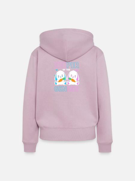 Gender Reveal Ostern Werdende Mutter - Frauen Premium Bio Zip Hoodie - Altrosa