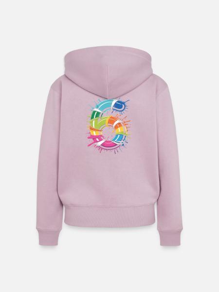 Regenbogen Rettungsring Splash - Frauen Premium Bio Zip Hoodie - Altrosa