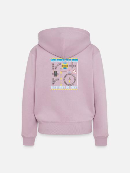 Modellbahn Modelleisenbahn Eisenbahn - Frauen Premium Bio Zip Hoodie - Altrosa