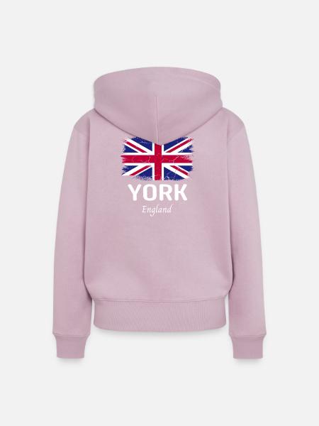 York - Frauen Premium Bio Zip Hoodie - Altrosa