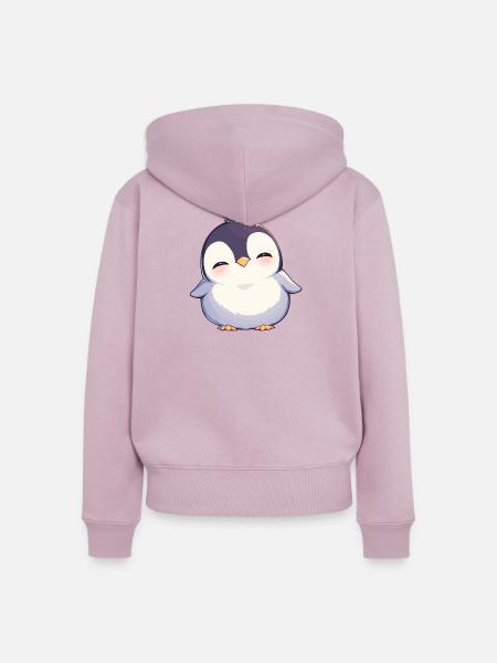 Pinguine Pinguin - Frauen Premium Bio Zip Hoodie - Altrosa