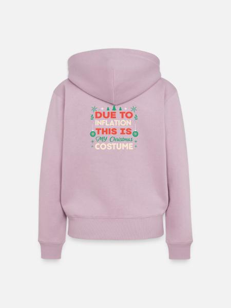 Weihnachten Inflation Kostüm - Frauen Premium Bio Zip Hoodie - Altrosa