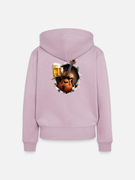 Cello Bier - Frauen Premium Bio Zip Hoodie - Altrosa