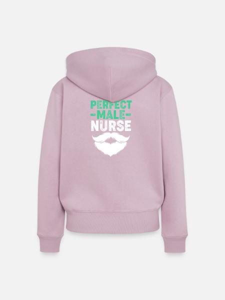 Pfleger Krankenhaus Krankenpfleger Geschenk - Frauen Premium Bio Zip Hoodie - Altrosa