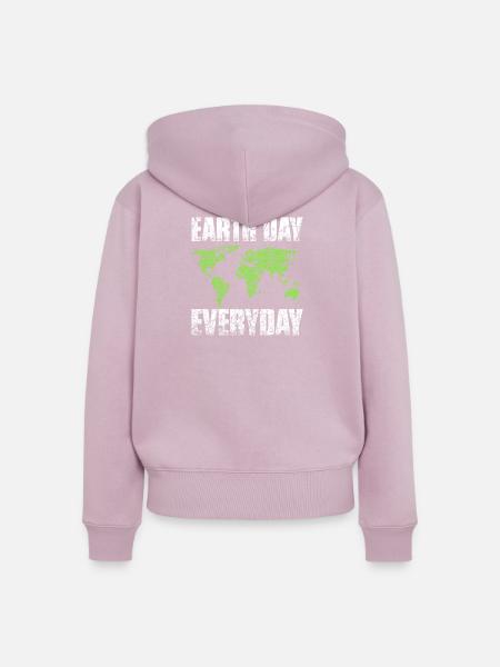 Earth Day Shirt - Frauen Premium Bio Zip Hoodie - Altrosa