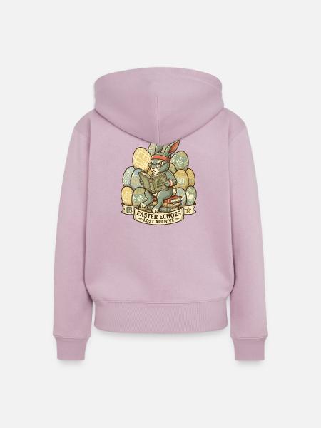 Osterhasen-Archivar - Frauen Premium Bio Zip Hoodie - Altrosa