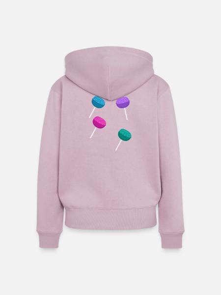 Lolli Lollis Süßigkeiten - Frauen Premium Bio Zip Hoodie - Altrosa