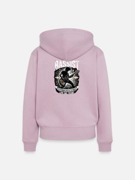 Bass Pulse Groove - Frauen Premium Bio Zip Hoodie - Altrosa