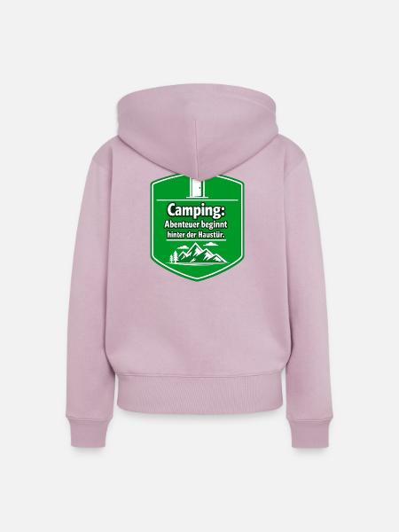 Camper - Frauen Premium Bio Zip Hoodie - Altrosa