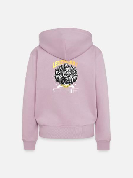 Legendary Denkerversammlung - Frauen Premium Bio Zip Hoodie - Altrosa