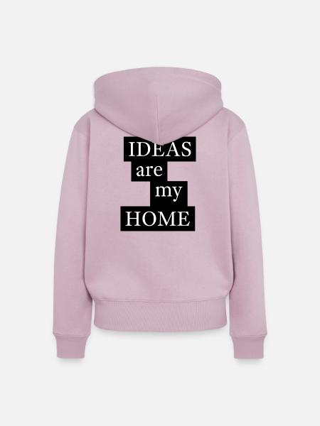 IDEAS are my HOME - Frauen Premium Bio Zip Hoodie - Altrosa
