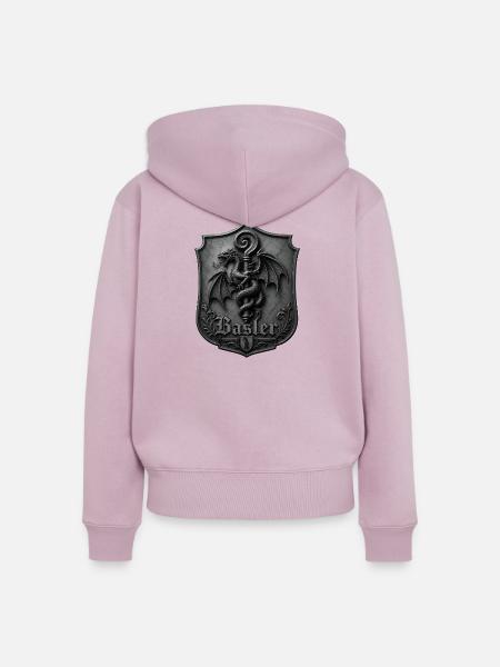 Basler Drachenwappen - Frauen Premium Bio Zip Hoodie - Altrosa