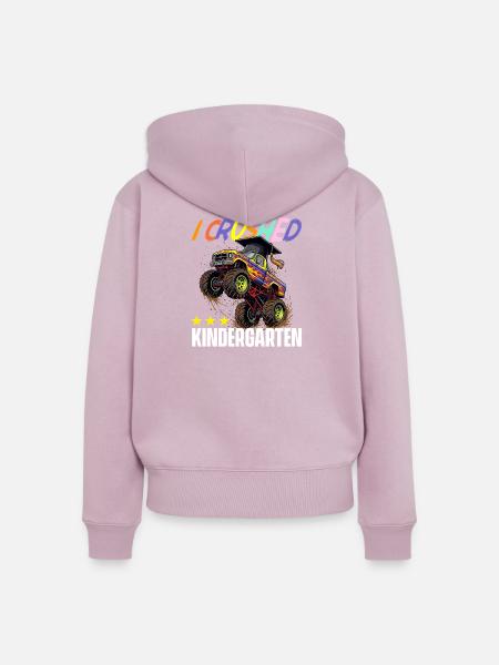 Ich habe den Kindergarten-Absolventen zerquetscht - Frauen Premium Bio Zip Hoodie - Altrosa