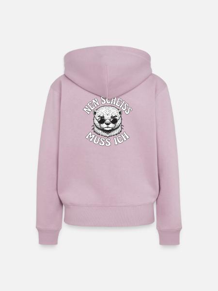 Otter Hat Kein Bock - Frauen Premium Bio Zip Hoodie - Altrosa