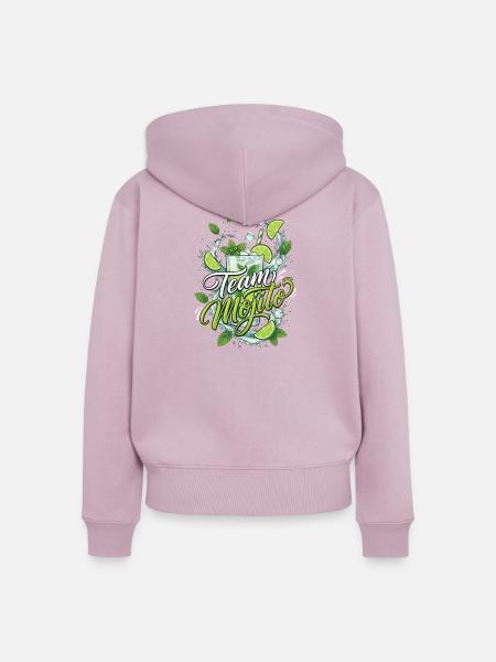 JGA Mojito Cocktail Barkeeper - Frauen Premium Bio Zip Hoodie - Altrosa