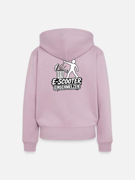 E-Scooter einschmelzen - Frauen Premium Bio Zip Hoodie - Altrosa
